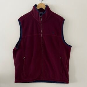 Ralph Lauren Polo NWT Maroon Fleece Vest Size XL